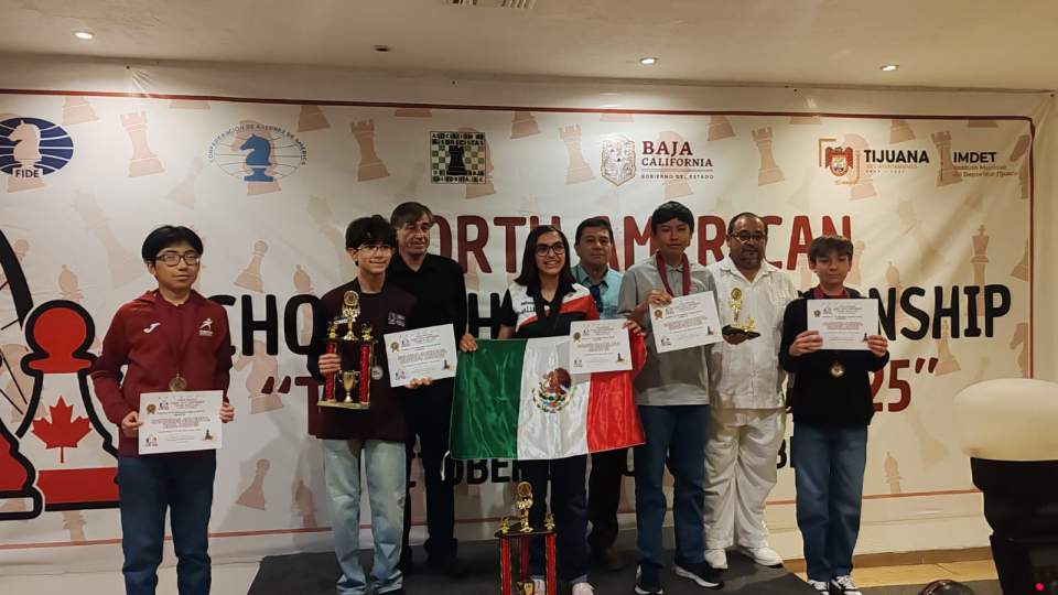 SONORA SUMA 5 MEDALLAS EN EL CAMPEONATO NORTEAMERICANO DE AJEDREZ EN BAJA CALIFORNIA 